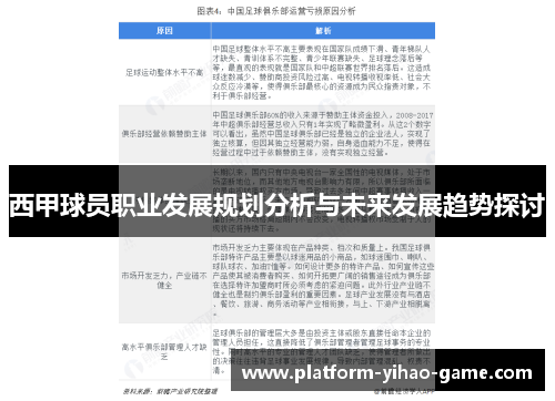 西甲球员职业发展规划分析与未来发展趋势探讨 西甲球员职业发展规划分析与未来发展趋势探讨